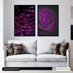 تابلو دو تکه بنفش کد 0259