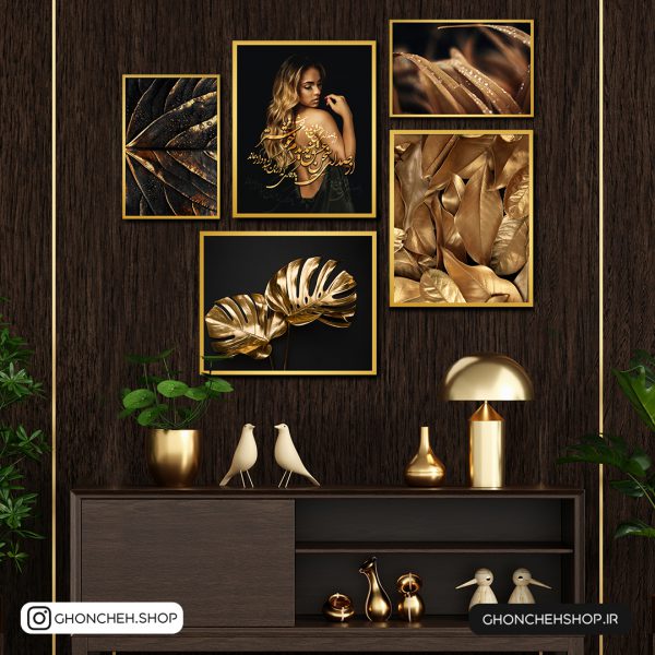 0274 تابلو 5 تکه مدرن و شیک و متفاوت کد 0248 - تصویر 1