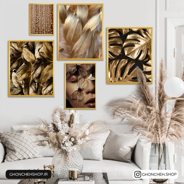 تابلو 5 تکه مدرن و شیک کد 0274 - تصویر 1