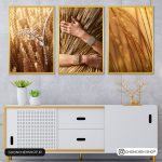 تابلو زیبای سه تکه لاکچری و مدرن کد 0281