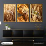 تابلو سه عددی طلایی و لاکچری کد 0288