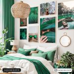 تابلو 7 تکه پرانرژی سبز رنگ کد 0296