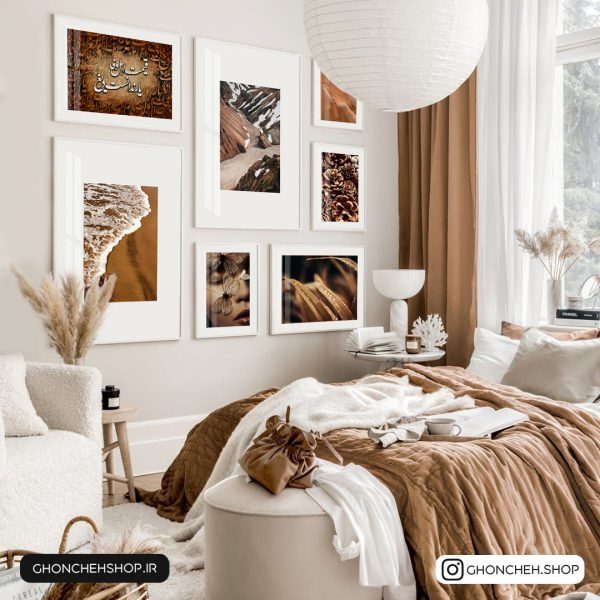 تابلو 7 تکه جذاب قهوه ای کد 0297 - تصویر 1