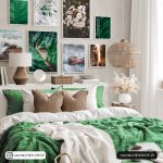 تابلو 8 تکه جذاب سبز و قهوه ای کد 0305