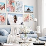 تابلو 8 تکه جذاب با تم ملایم کد 0307