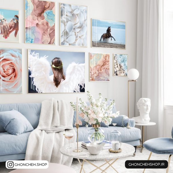 0307 تابلو 8 تکه جذاب با تم ملایم کد 0307 - تصویر 1