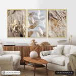 تابلو خاص و جذاب با تم قهوه ای و طلایی کد 0325