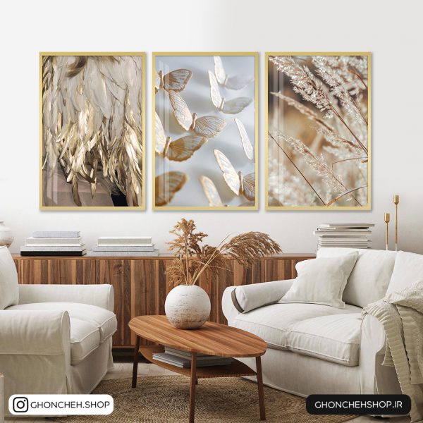 تابلو خاص و جذاب با تم قهوه ای و طلایی کد 0325 - تصویر 1