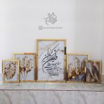 تابلو 5 تکه وان یکاد طلایی کد 0322 - تصویر 4