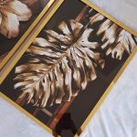 تابلو سه عددی قهوه ای و طلایی کد 0302 - تصویر 3