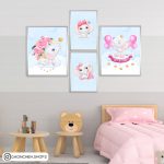 تابلو 4 عددی دخترونه فیلی کد 0016