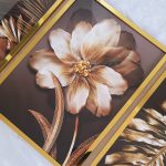 تابلو سه عددی قهوه ای و طلایی کد 0302 - تصویر 4