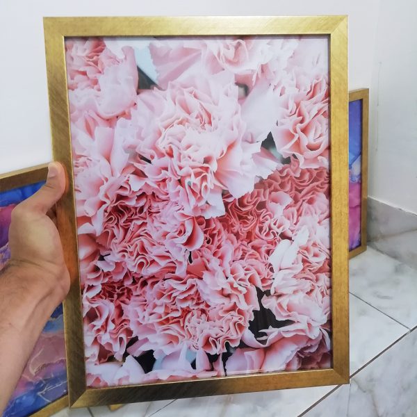 3 تابلو 6 تکه مدرن و خاص به رنگ صورتی و آبی کد 0283 - تصویر 2