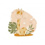 تابلو 4 عددی زرافه ای فانتزی کد0019 - تصویر 3