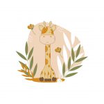 تابلو 4 عددی زرافه ای فانتزی کد0019 - تصویر 4