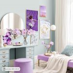 تابلو 7 تکه جذاب با تم بنفش کد 0294 - تصویر 3