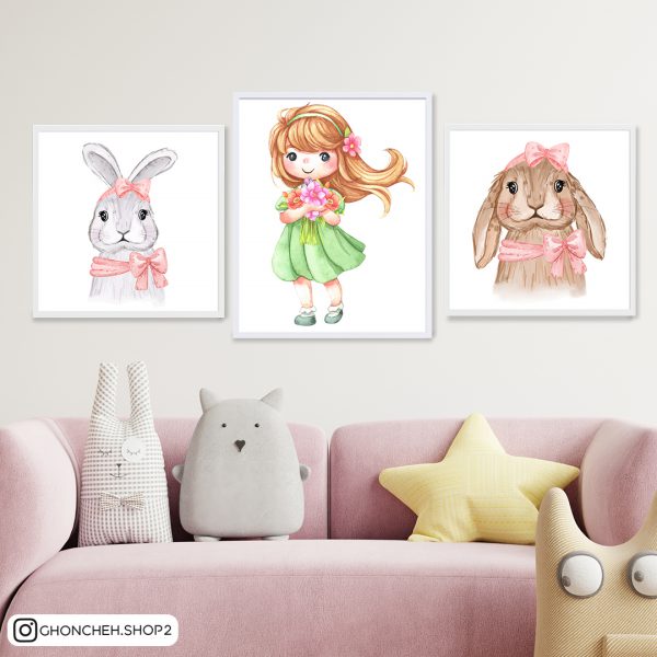 تابلو سه عددی فاتزی دخترونه کد 0020 - تصویر 1