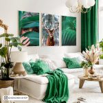 تابلو 7 تکه پرانرژی سبز رنگ کد 0296 - تصویر 9