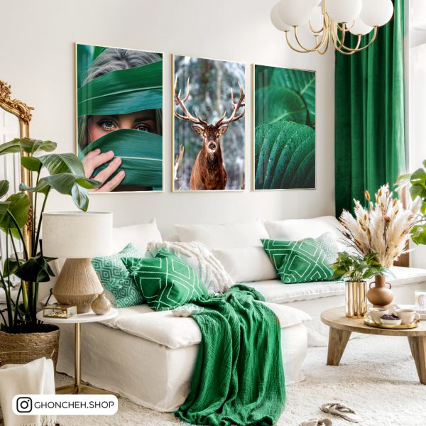 499 تابلو 7 تکه پرانرژی سبز رنگ کد 0296 - تصویر 9