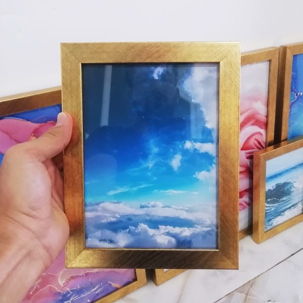 6 تابلو 6 تکه مدرن و خاص به رنگ صورتی و آبی کد 0283 - تصویر 5