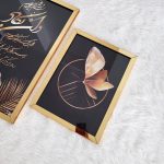 تابلو 5 تکه وان یکاد مشکی طلایی کد 0338 - تصویر 4