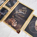 تابلو 5 تکه وان یکاد مشکی طلایی کد 0338 - تصویر 5