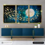 تابلو سه تکه مدرن کد 0349