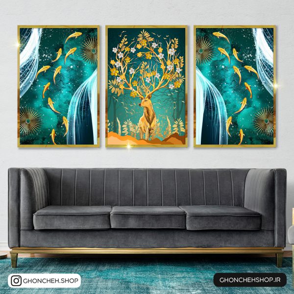 0363-2 تابلو سه تکه زیبا و مدرن کد 0363 - تصویر 1