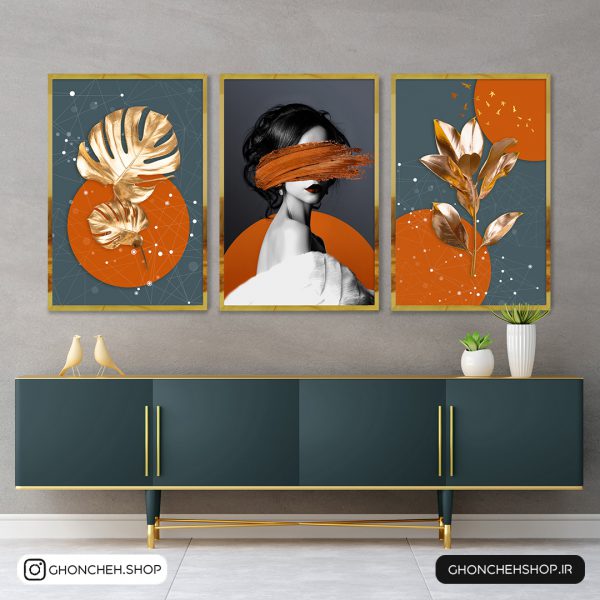 تابلو سه تکه جذاب و جدید کد 0378 - تصویر 1