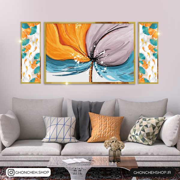 0391 تابلو سه تکه خوش رنگ و زیبا کد 0391 - تصویر 1