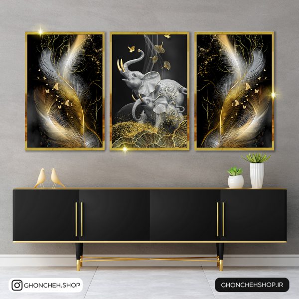 تابلو سه تکه مدرن کد 0393 - تصویر 1