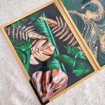 تابلو سه تیکه سبز و طلایی کد 0344 - تصویر 4