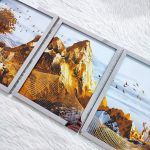 تابلو سه تکه طوسی و طلایی کد 0380 - تصویر 3