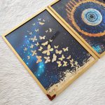 تابلو سه تکه مدرن طرح چشم نظر کد 0365 - تصویر 4