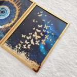 تابلو سه تکه مدرن طرح چشم نظر کد 0365 - تصویر 2