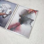 تابلو سه تکه طوسی صورتی کد 0377 - تصویر 2