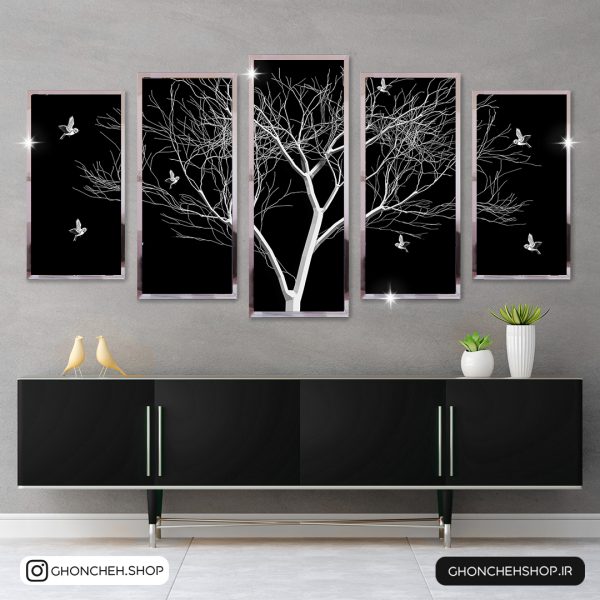 تابلو 5 تکه متفاوت و مدرن 0403 - تصویر 2