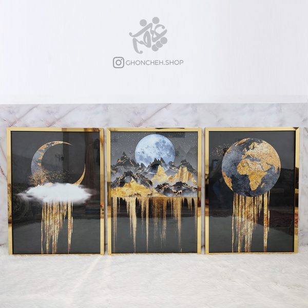 تابلو سه تکه مدرن کد 0408 - تصویر 2