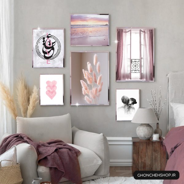 تابلو 6 تکه ملیح و مدرن کد 0406 - تصویر 1