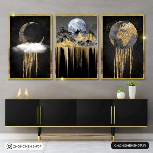 تابلو سه تکه مدرن کد 0408