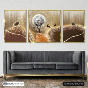 تابلو سه تکه مدرن کد 0422