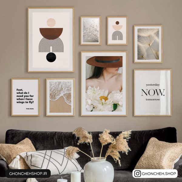 1204 تابلو 8 تکه مینیمال و مدرن کد 0427 - تصویر 1