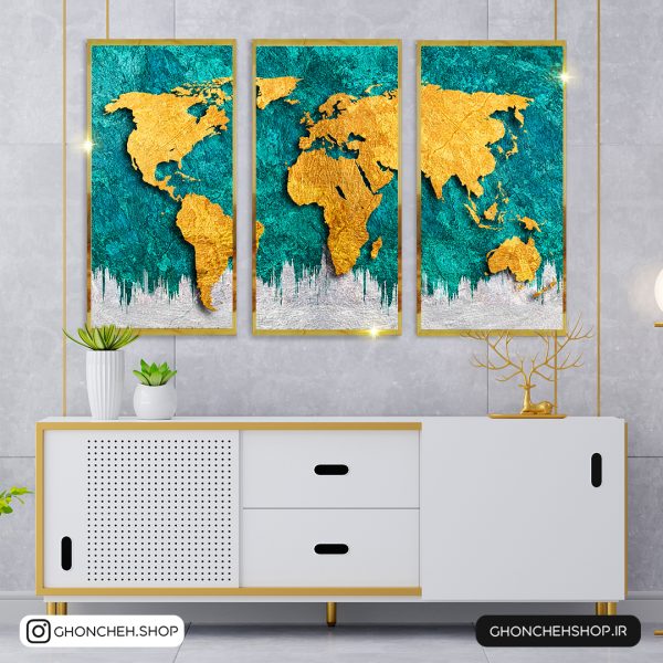 تابلو سه عددی نقشه جهان کد 0428 - تصویر 1