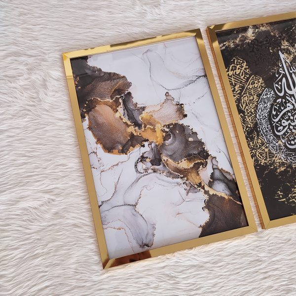 تابلو سه تکه آیه الکرسی کد 0409 - تصویر 5