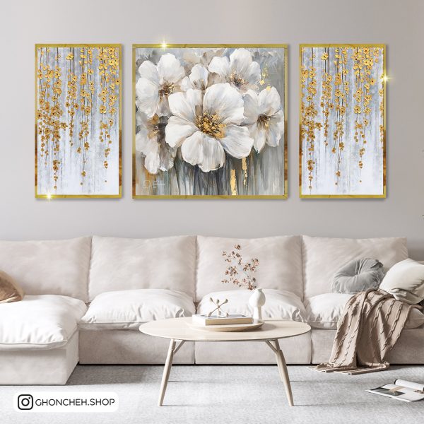 تابلو سه تکه طرح نقاشی کد 0447 - تصویر 1