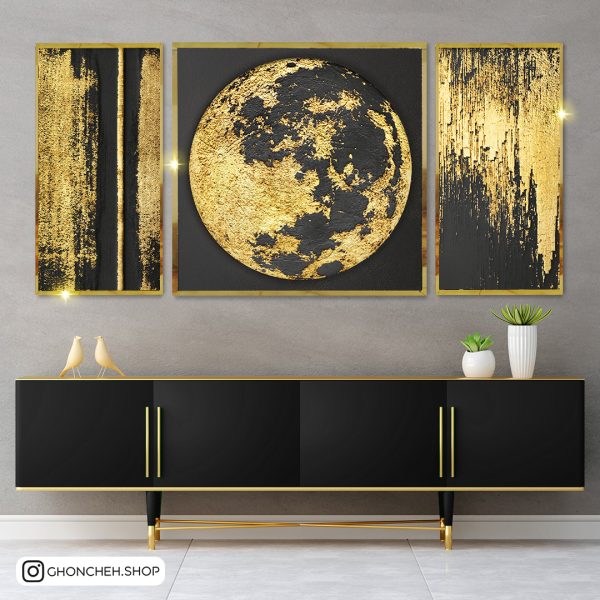 1609 تابلو سه عددی انتزاعی مدرن کد 0419 - تصویر 1