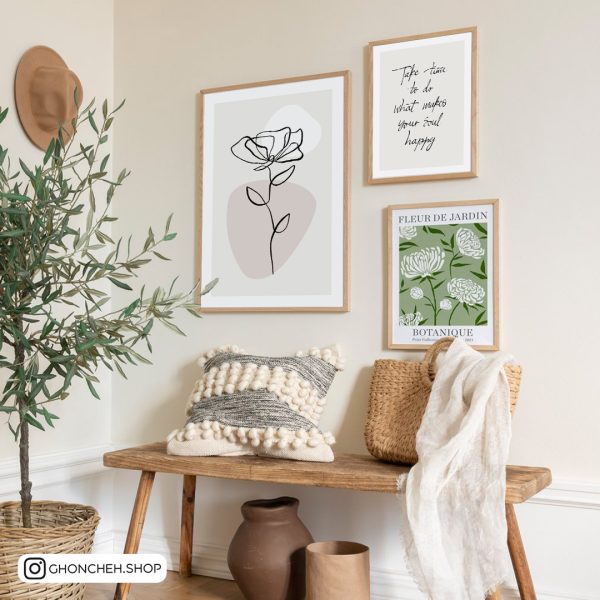 تابلو سه تکه مینیمال 0448 - تصویر 1