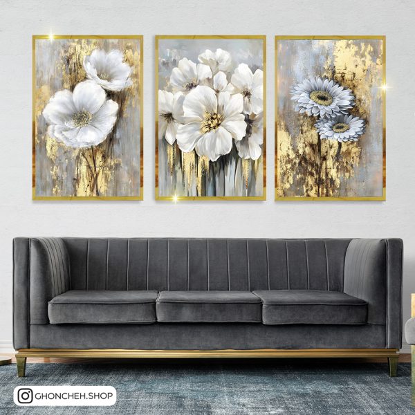 1758 تابلو سه تکه نقاشی کد 0449 - تصویر 1