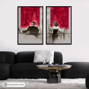 تابلو دو تکه رمانتیک و جذاب کد 0463
