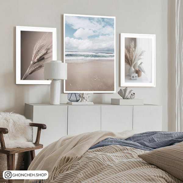 1874 تابلو سه تکه آرامش بخش کد 0472 - تصویر 1